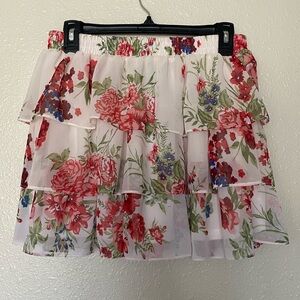 Forever 21 Cream Bubble Mini Skirt Cocktail